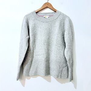 Boden Light Gray Wool & Cashmere Blend Crewneck Sweater Large